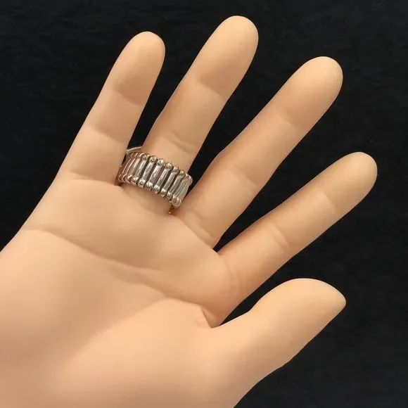 Tropical Fish Multicolor Painted Statement Cocktail Stretch Ring - Picture 3 of 3